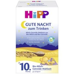 Hipp Bio Gute-Nacht! Milch-Getreide-Mahlzeit Ab 10. Monat 2x 250G