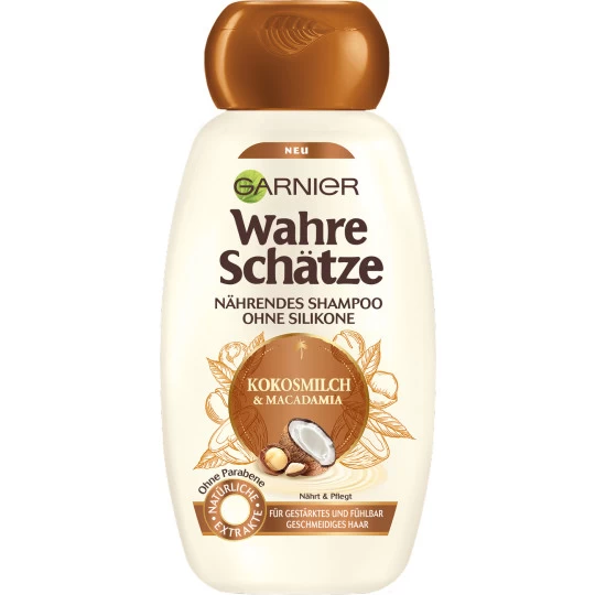 Garnier Wahre Schätze Kokosmilch & Macadamia Nährendes Shampoo 250ML