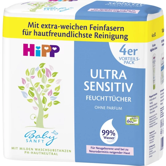 Hipp Babysanft Feuchttücher Ohne Parfum 4x 52ST