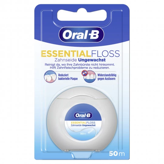 Oral B Essential Floss Zahnseide Ungewachst 50M 1ST